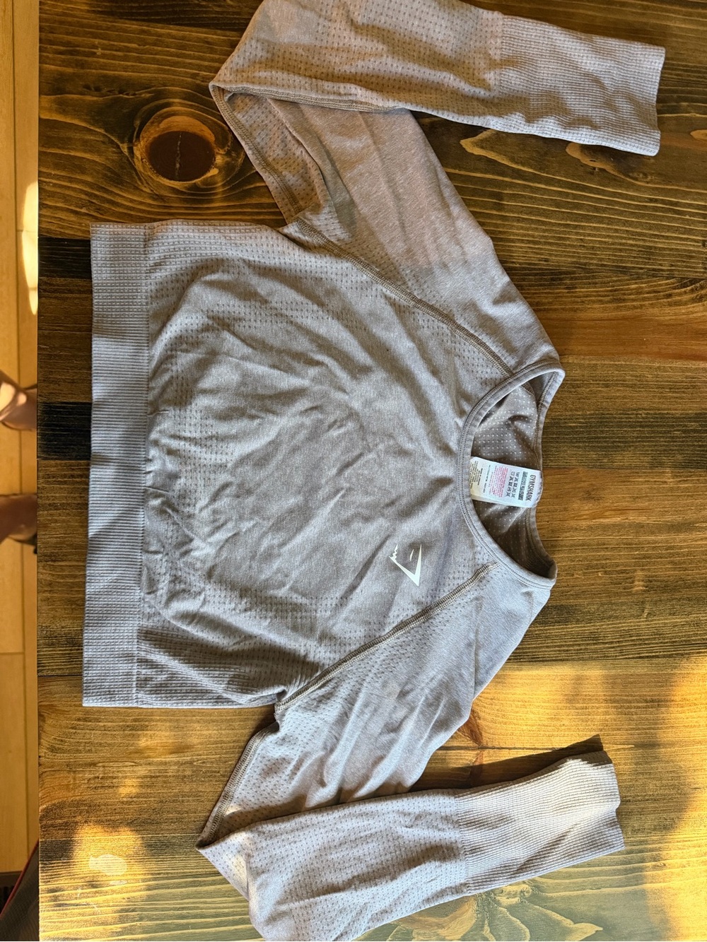Gymshark Mauve Seamless Long Sleeve Crop Top